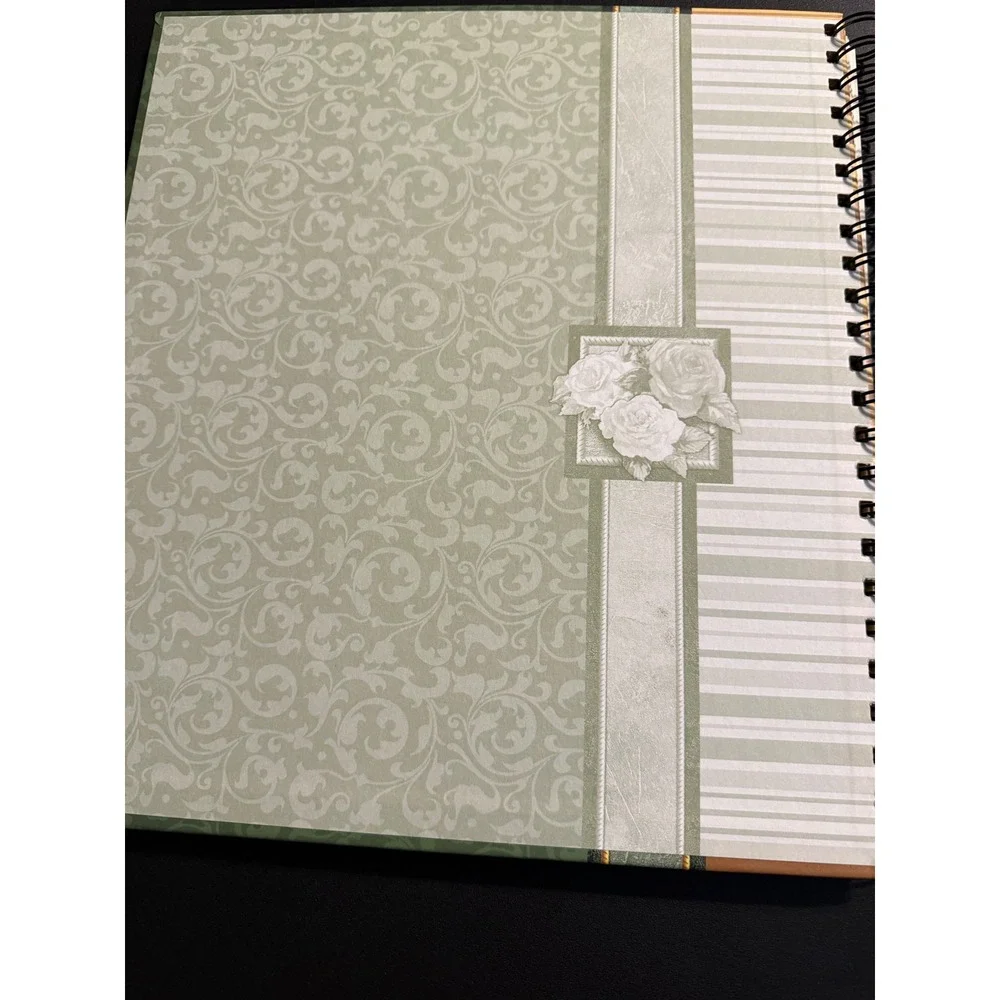Vintage Floral Rose‎ Memories Scrapbook Album Spiral Bound
